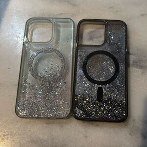 Two MagSafe iPhone 15 Pro-max phone cases